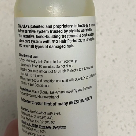 AUTHENTIC Olaplex No.0 Intensive Bond Building hair treatment - Picture 4 of 6